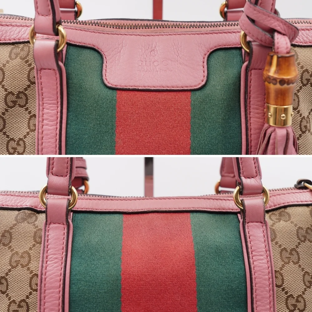 Gucci Pink and Beige Tote Bag - Picture 6 of 16